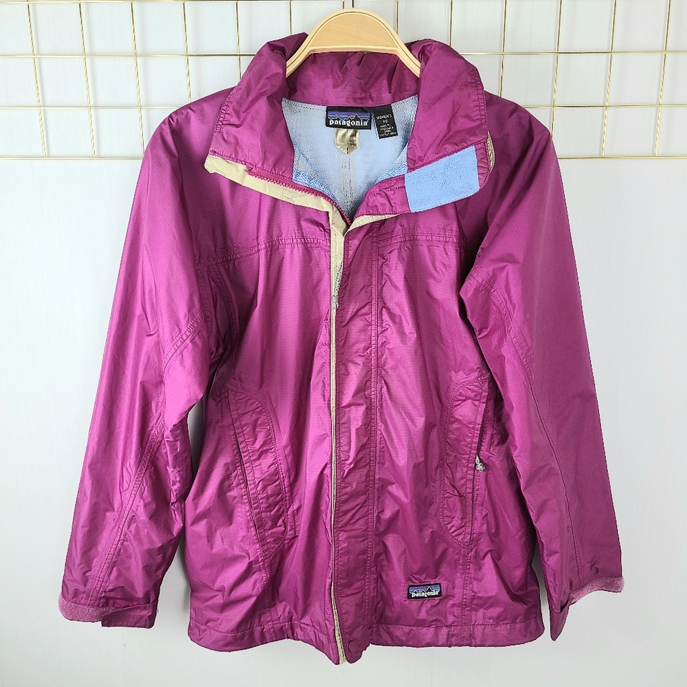 Patagonia Fuschia Pink Purple Blue Trim Outdoors Vintage Jacket